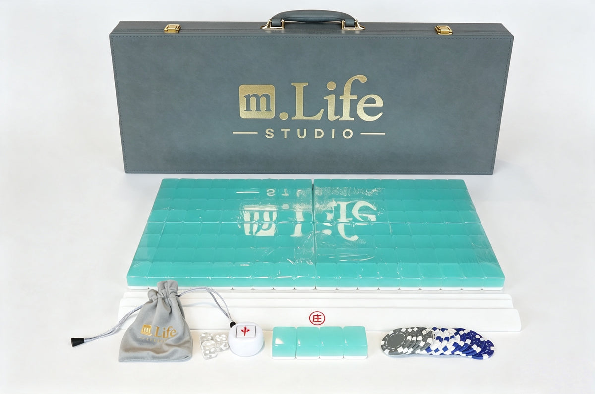 Seafoam Jade Mahjong Set (37)