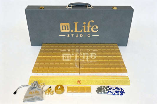 Gold Sparkle Mahjong Set (37)