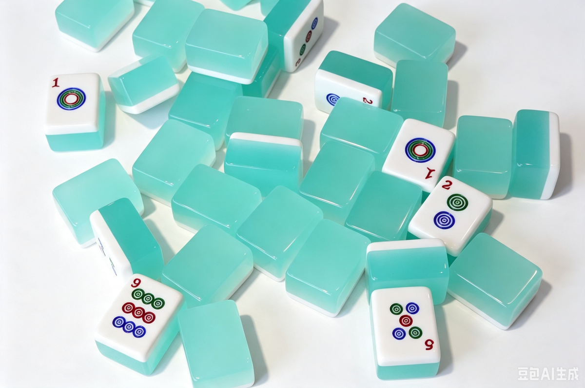 Seafoam Jade Mahjong Set (37)