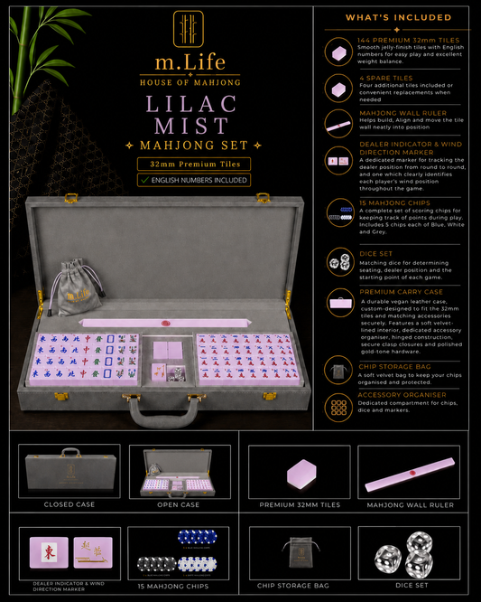 Lilac Mist Mahjong Set