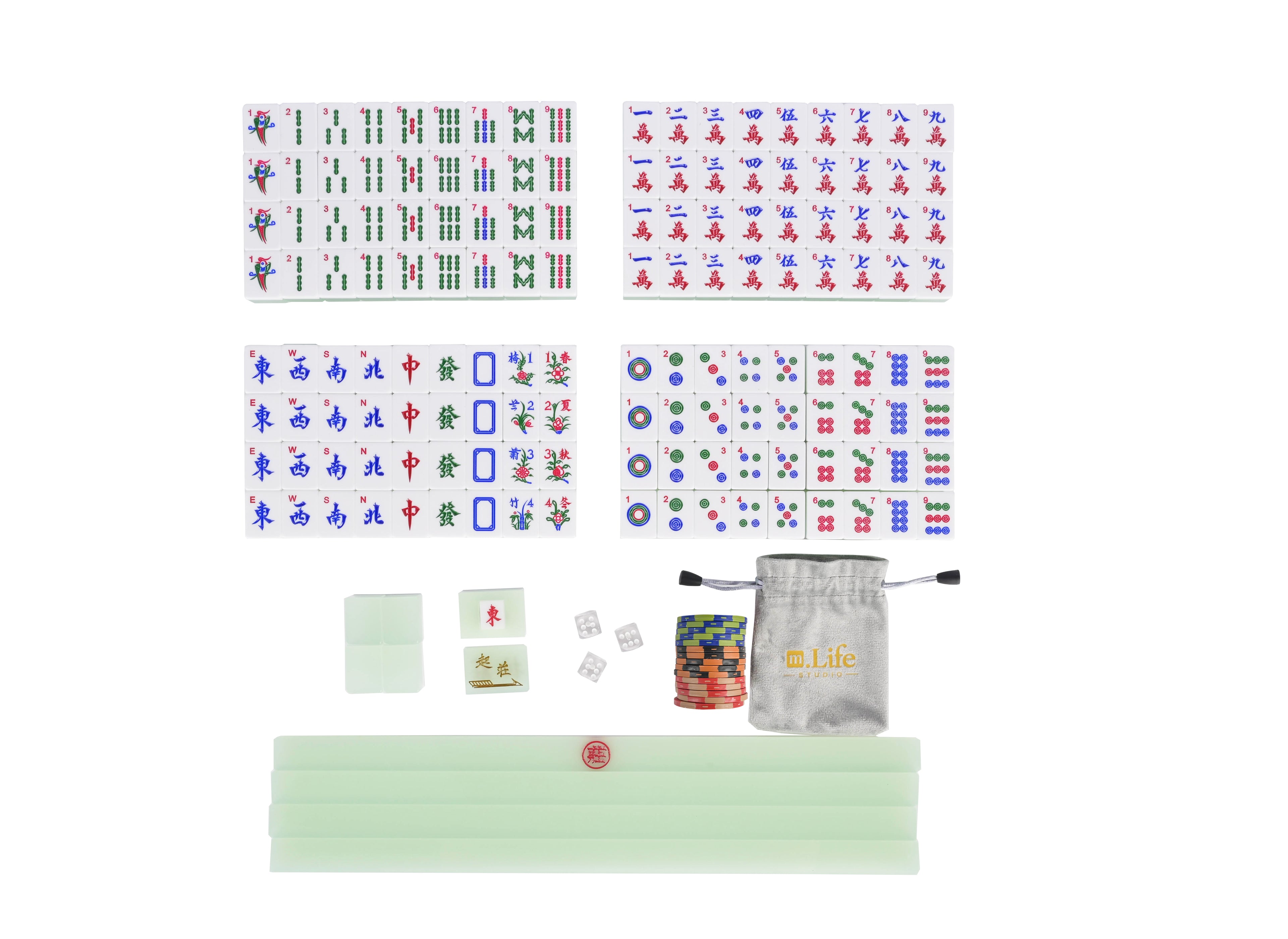 Translucent Green Mahjong Set