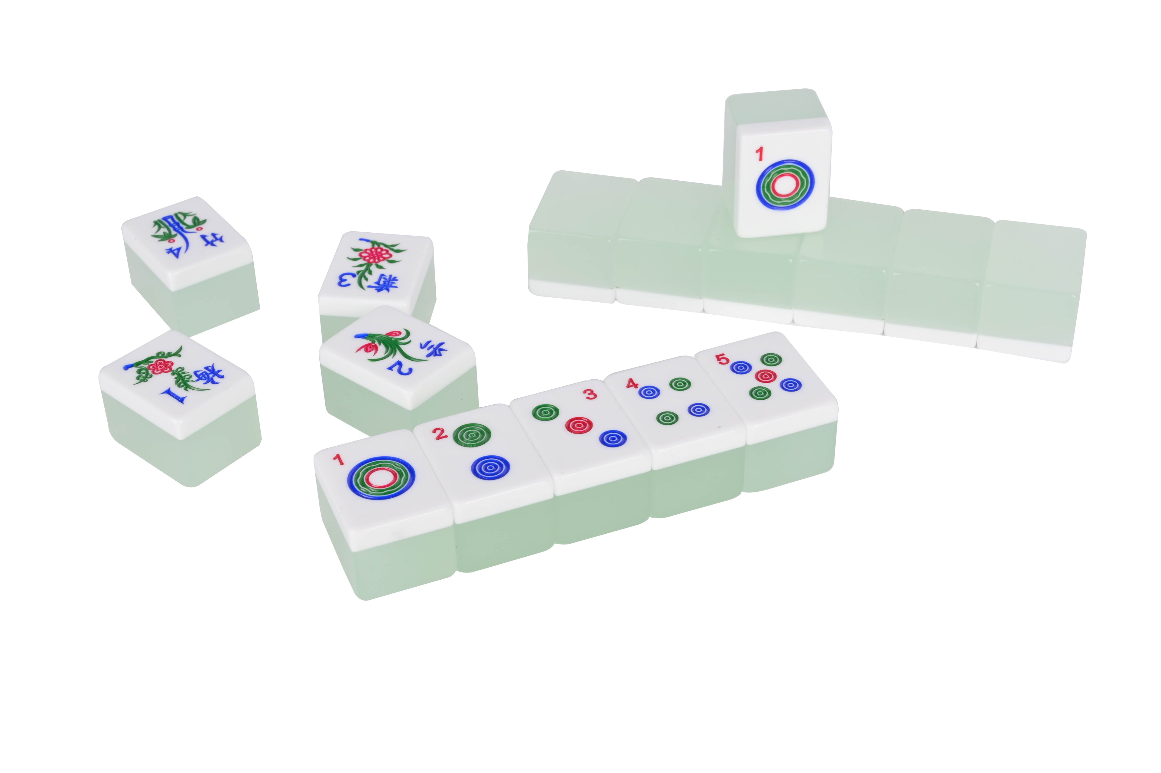 Translucent Green Mahjong Set