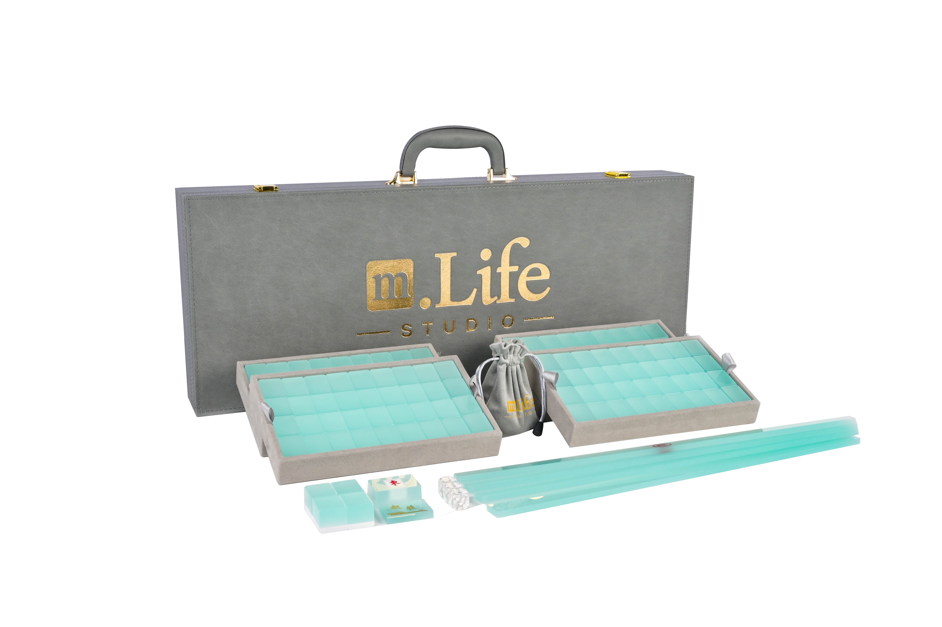 Seafoam Jade Mahjong Set