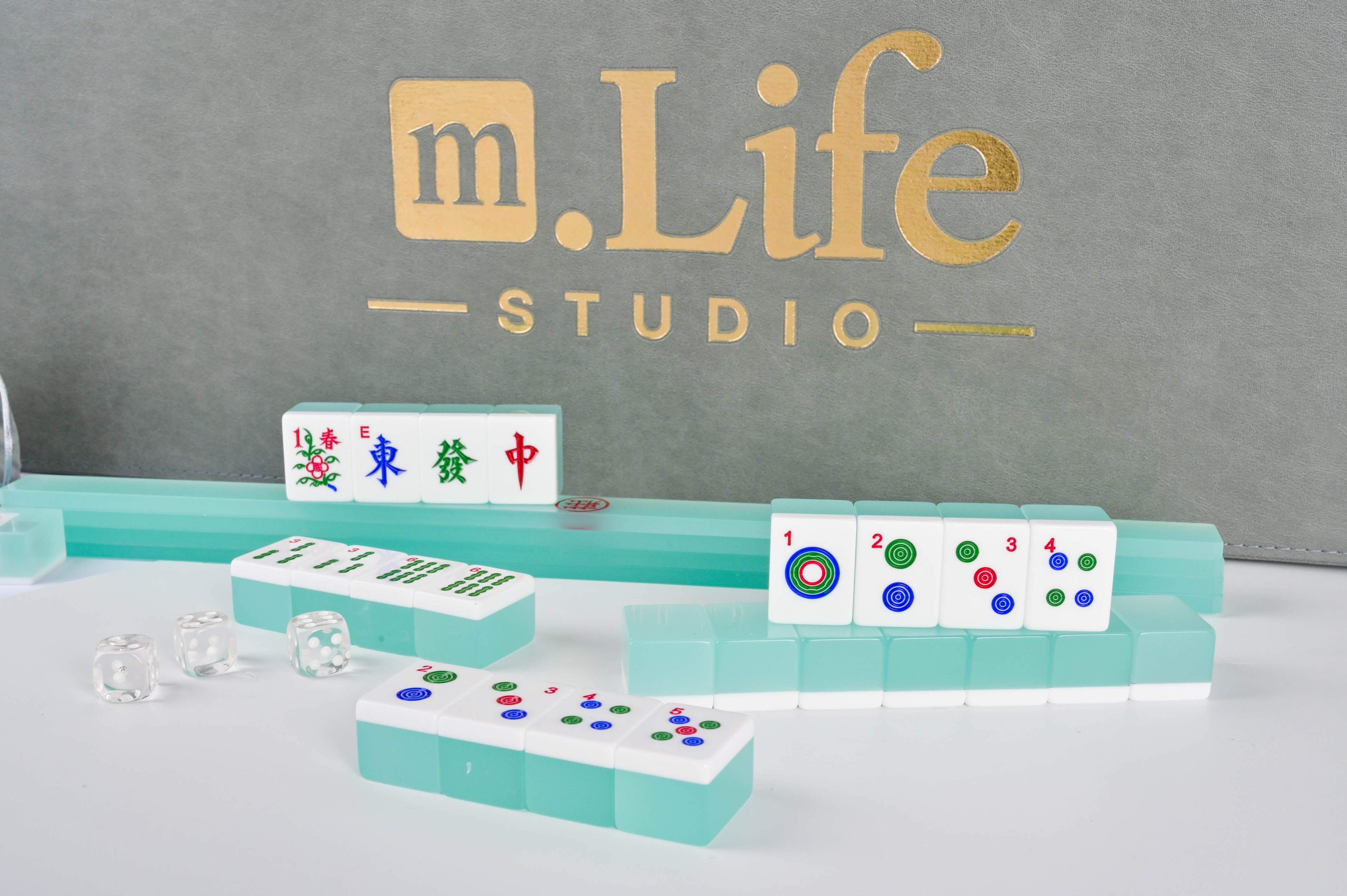 Seafoam Jade Mahjong Set