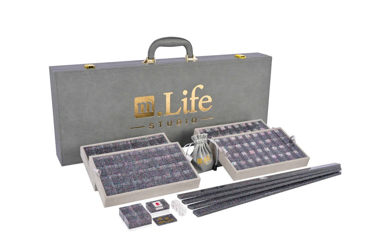 Onyx Sparkle Mahjong Set