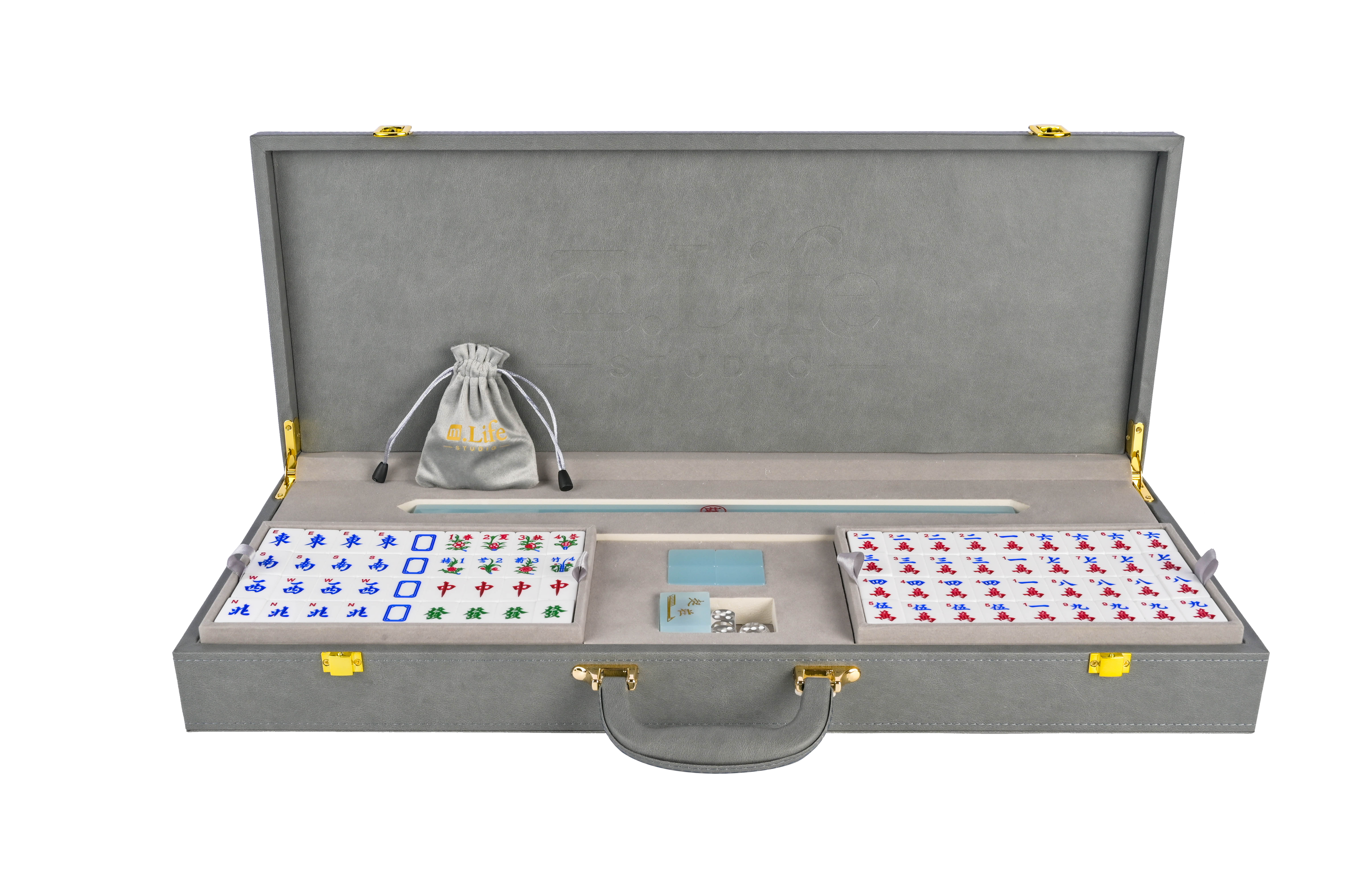 Azure Mist Mahjong Set