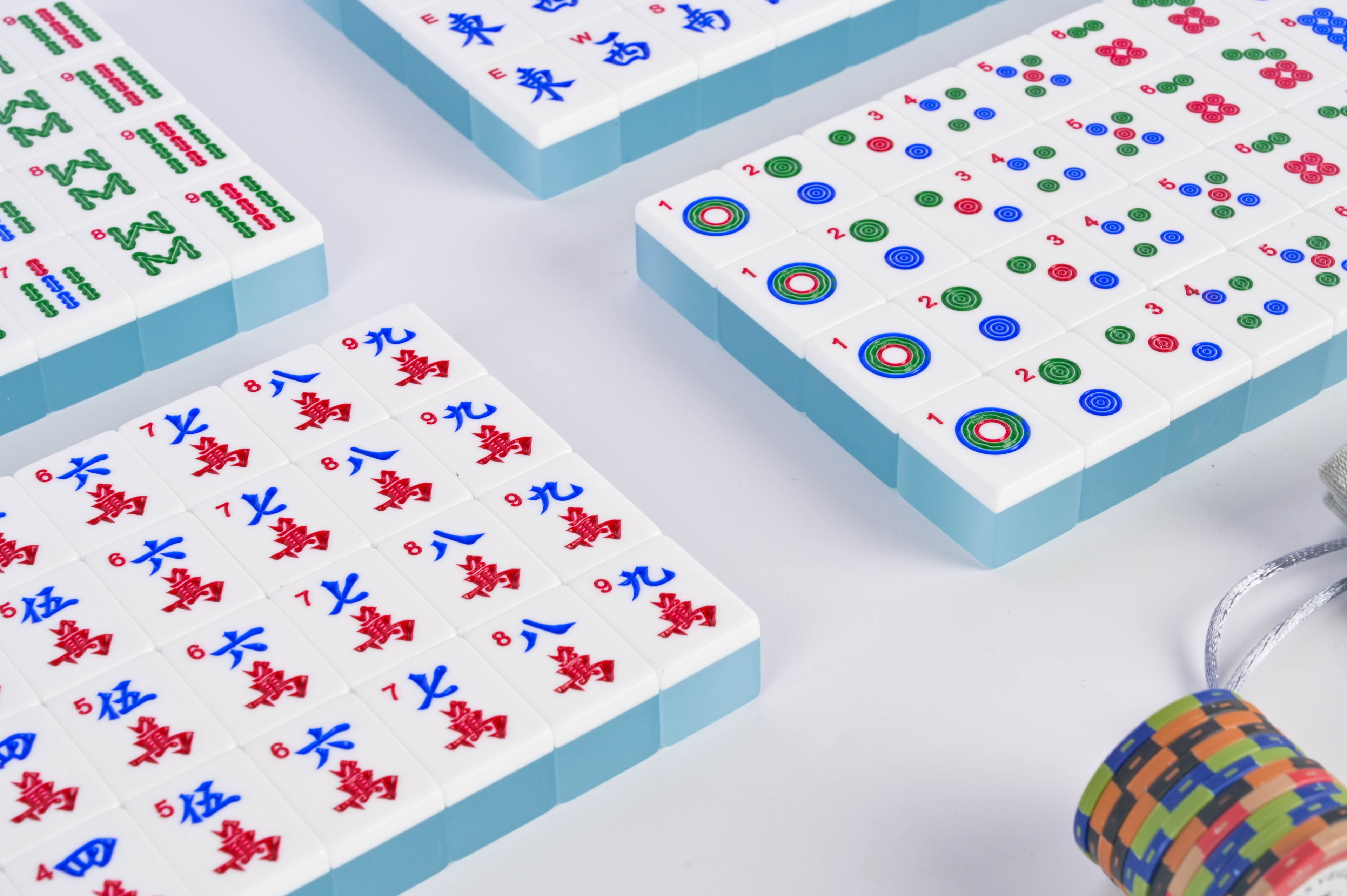 Azure Mist Mahjong Set