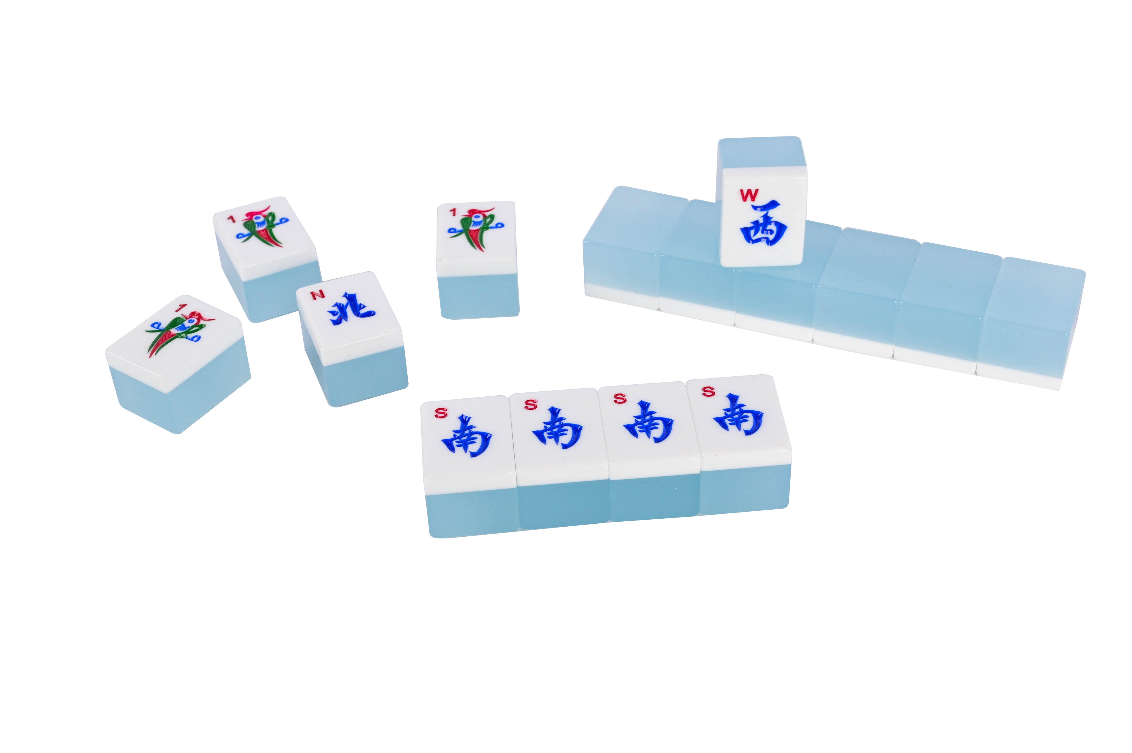 Azure Mist Mahjong Set