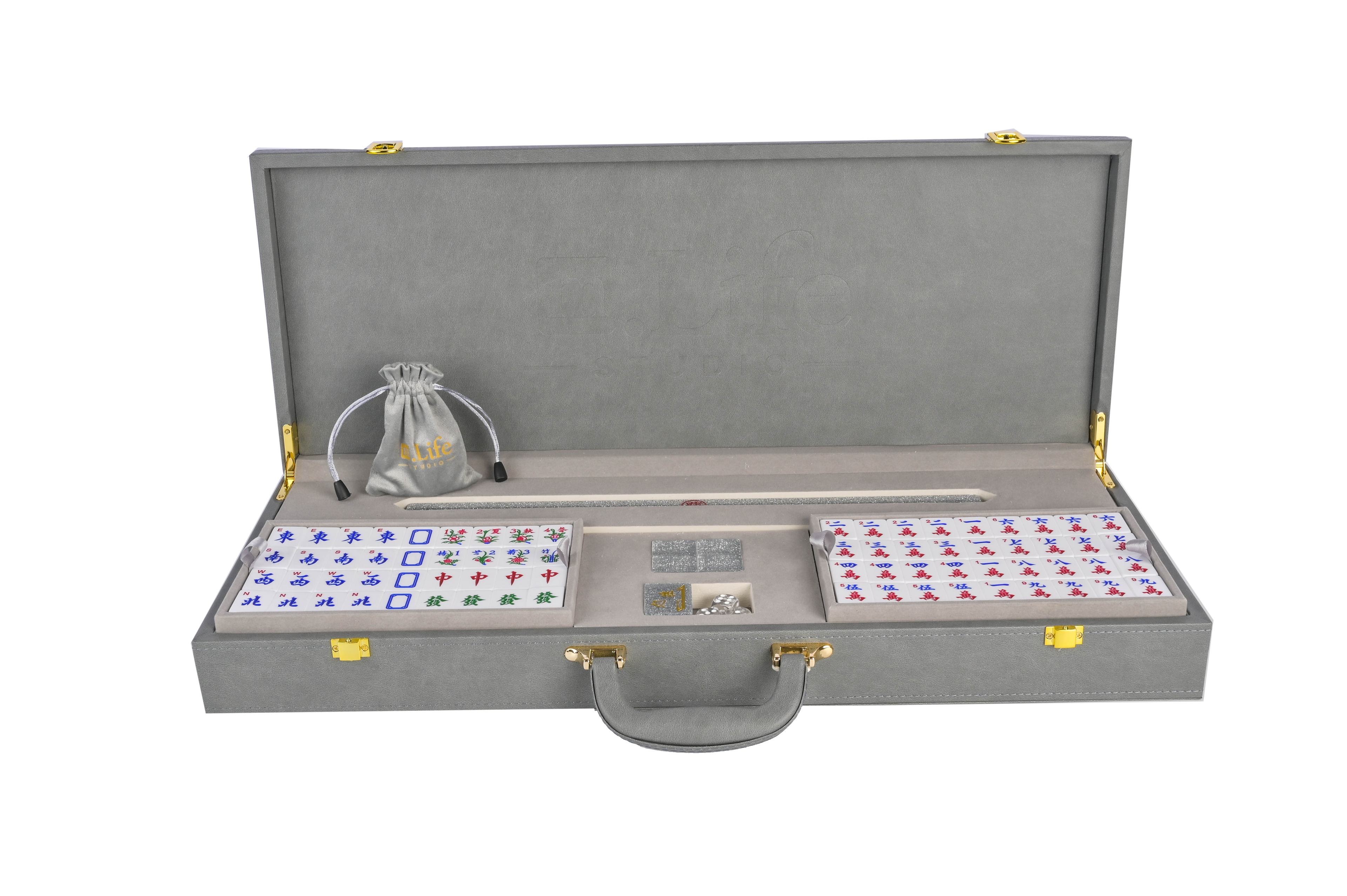 Silver Sparkle Mahjong Set
