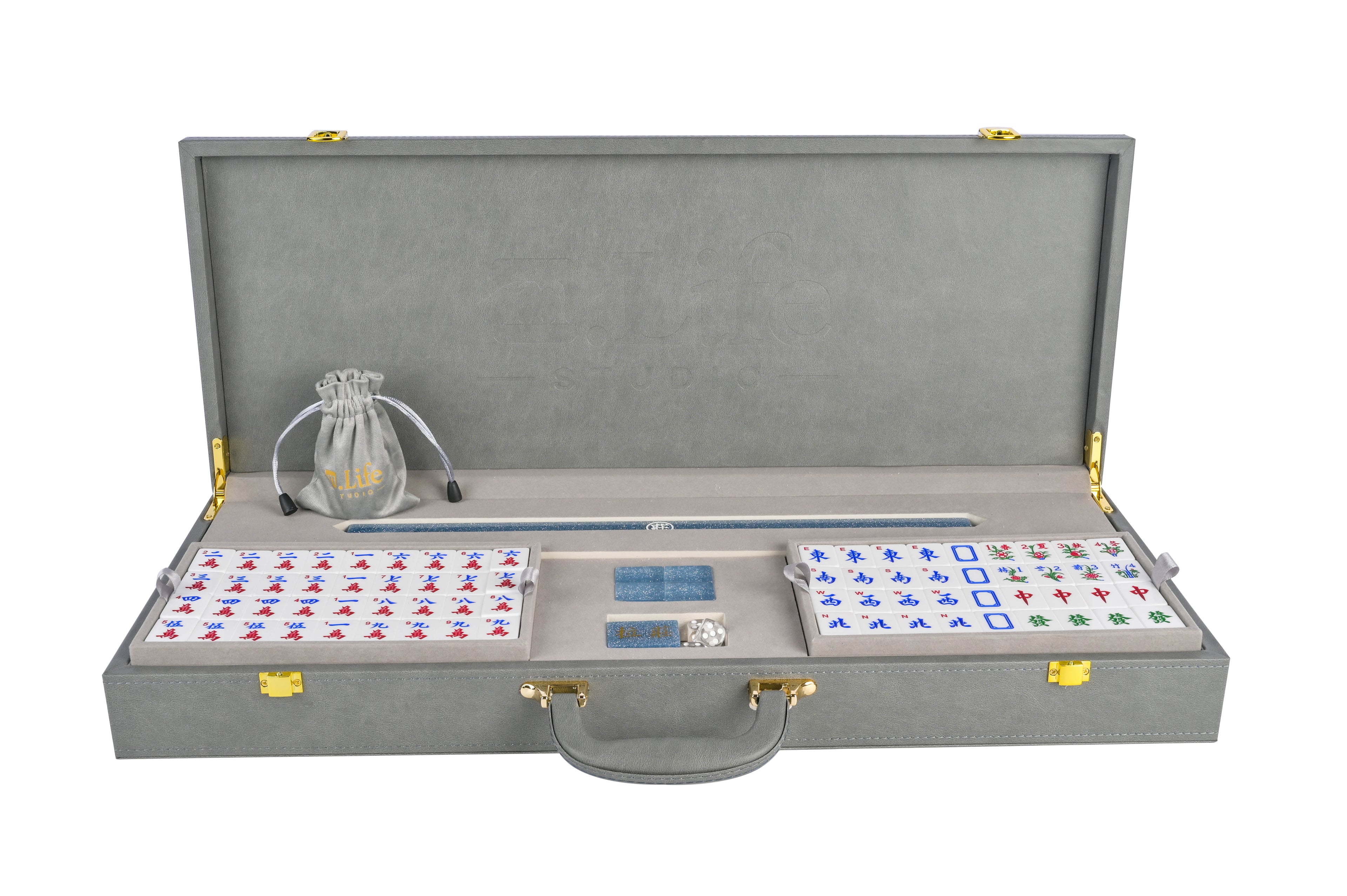 Azure Sparkle Mahjong Set