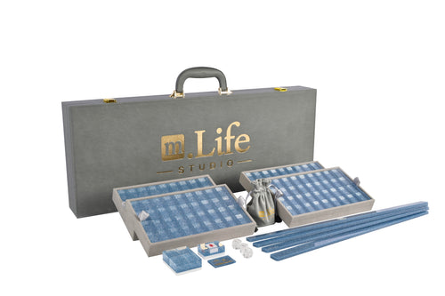 Azure Sparkle Mahjong Set