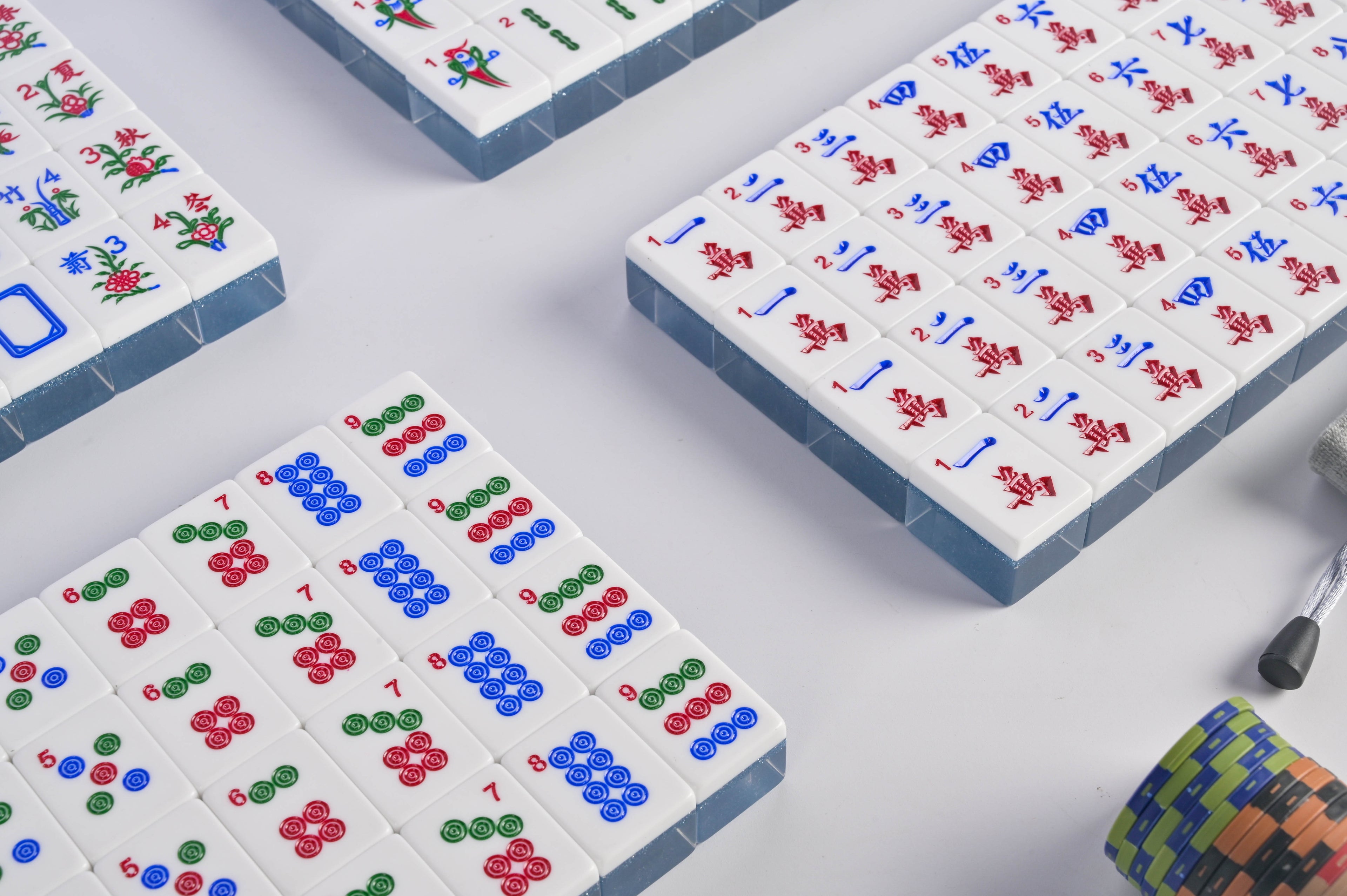 Azure Sparkle Mahjong Set