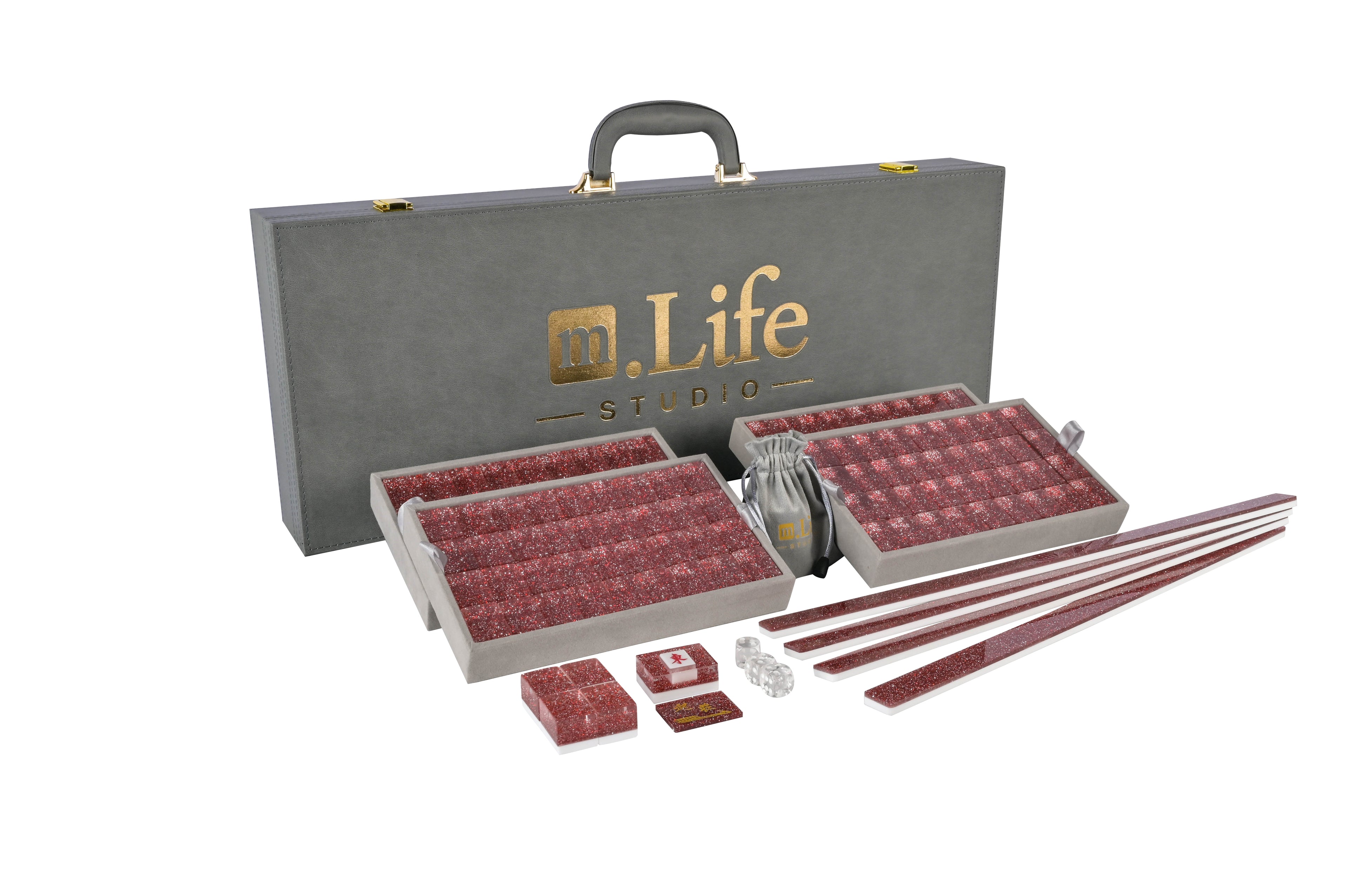 Ruby Sparkle Mahjong Set