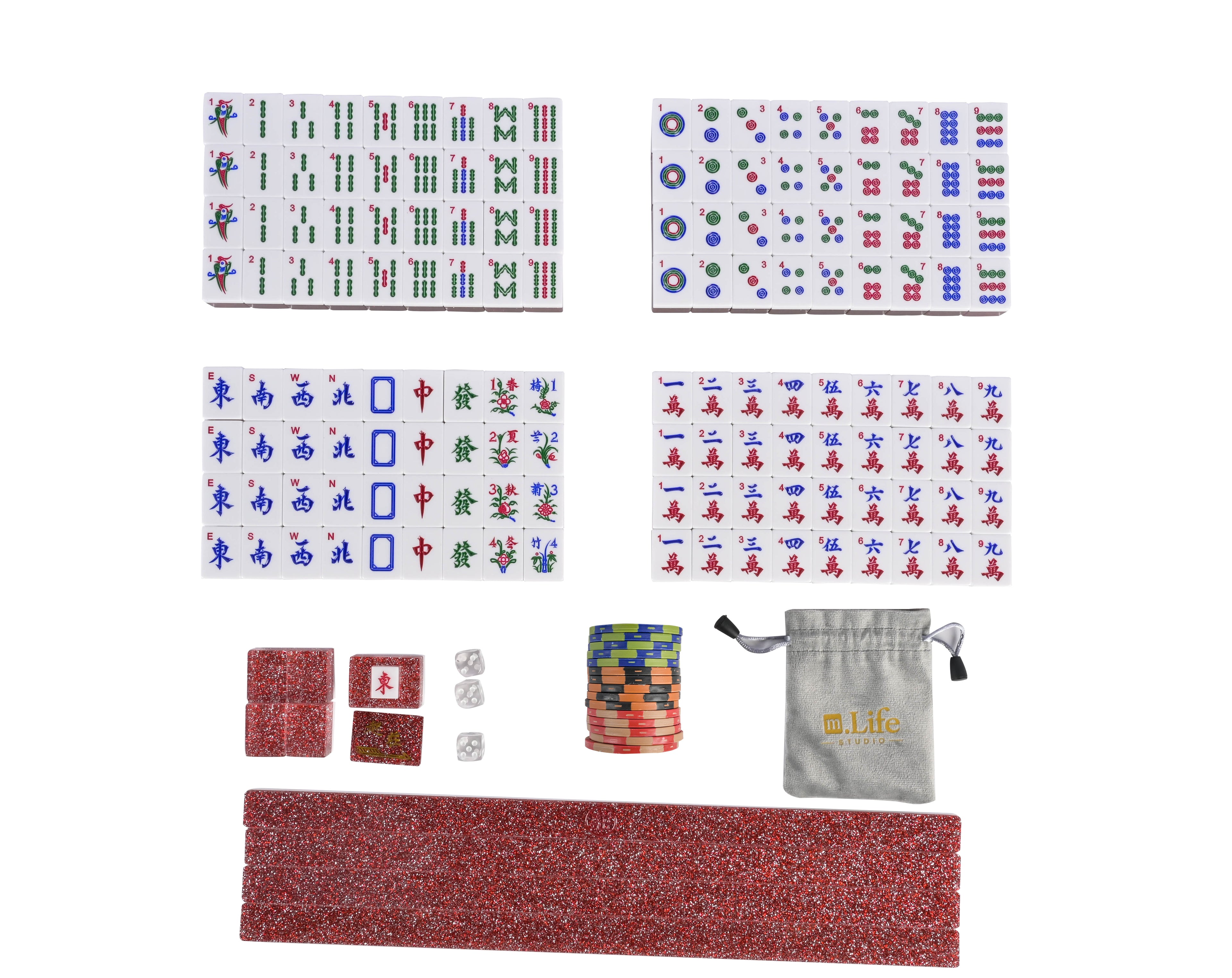 Ruby Sparkle Mahjong Set