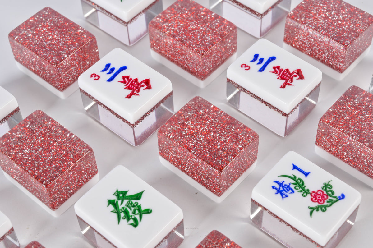 Ruby Sparkle Mahjong Set