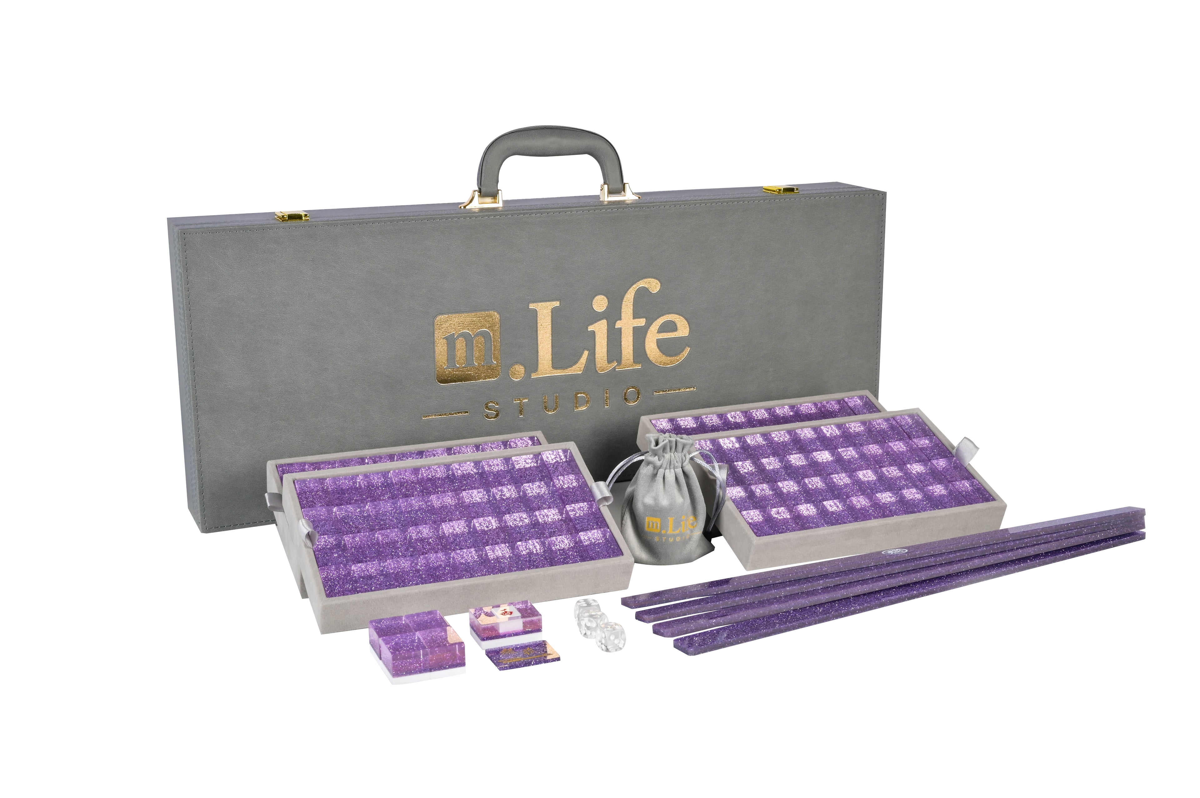 Lilac Sparkle Mahjong Set
