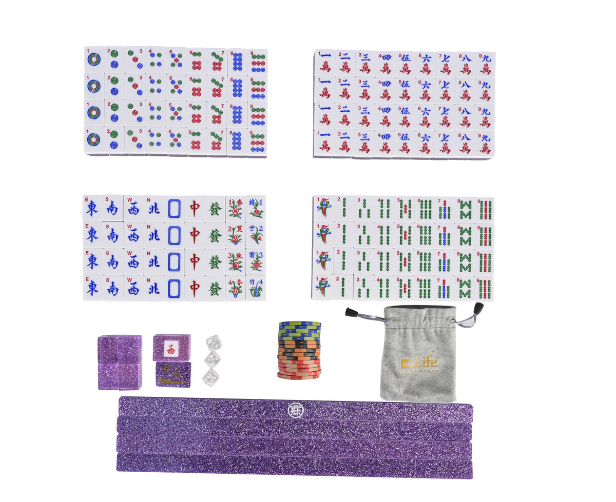 Lilac Sparkle Mahjong Set