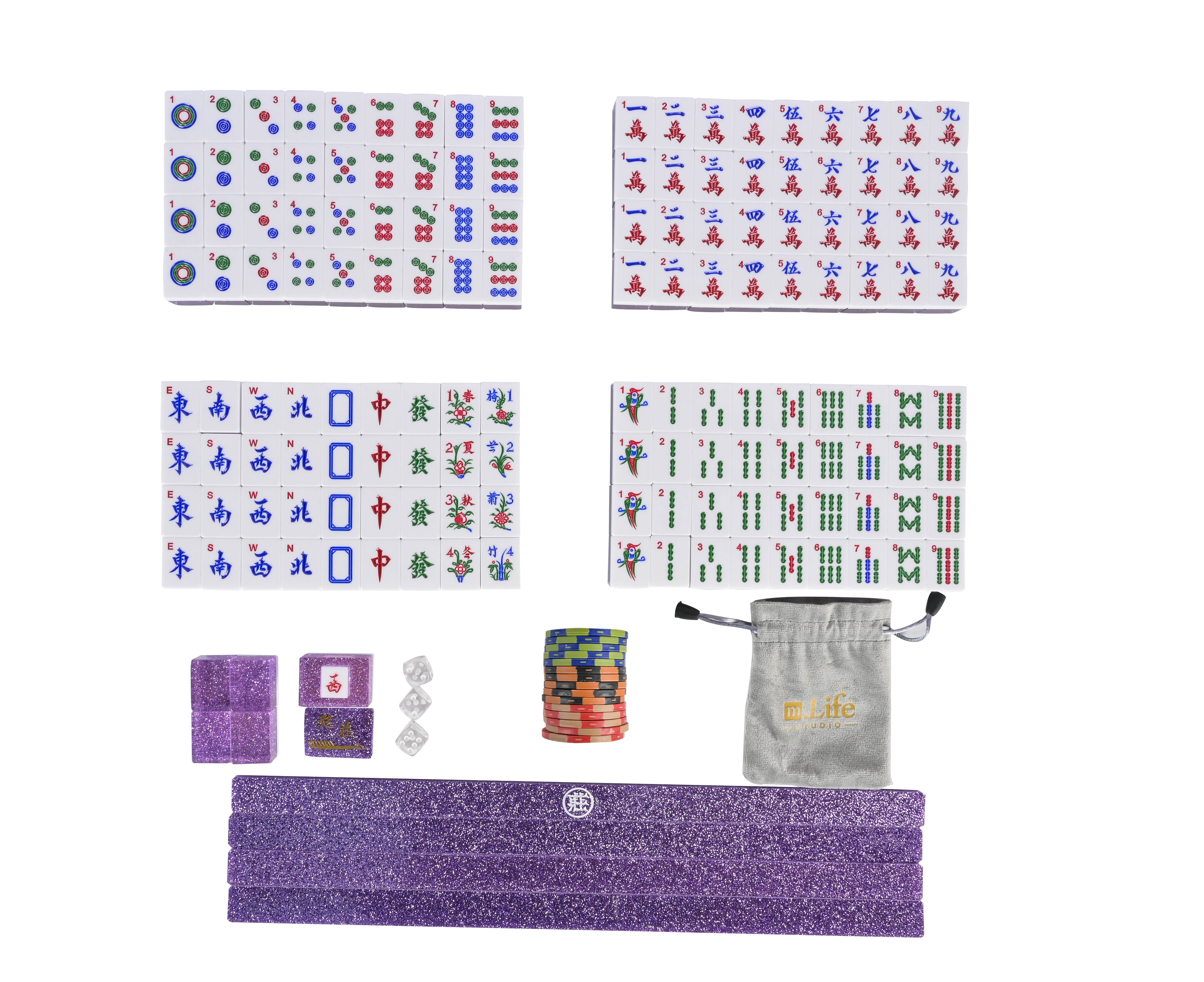 Lilac Sparkle Mahjong Set