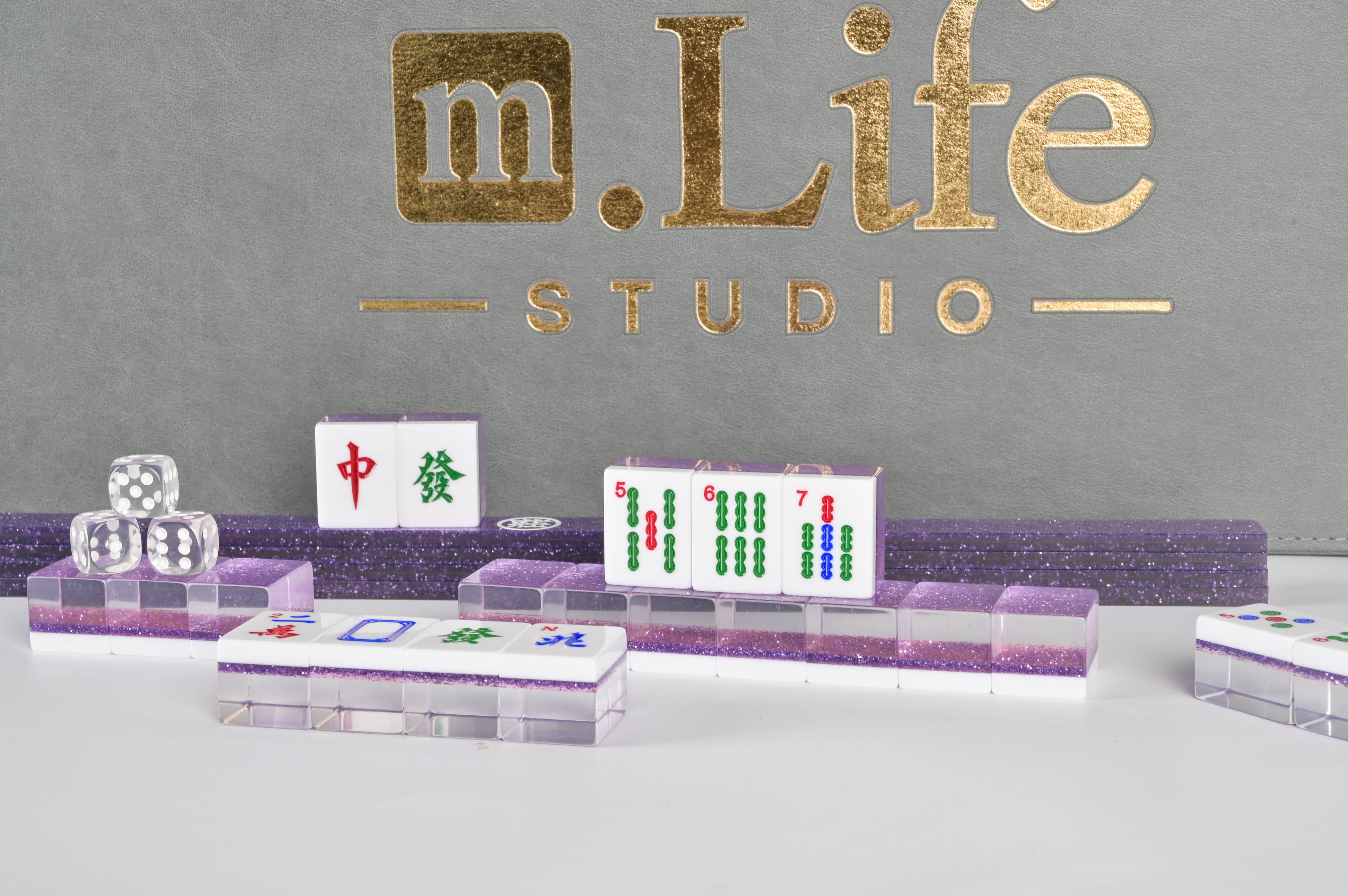 Lilac Sparkle Mahjong Set