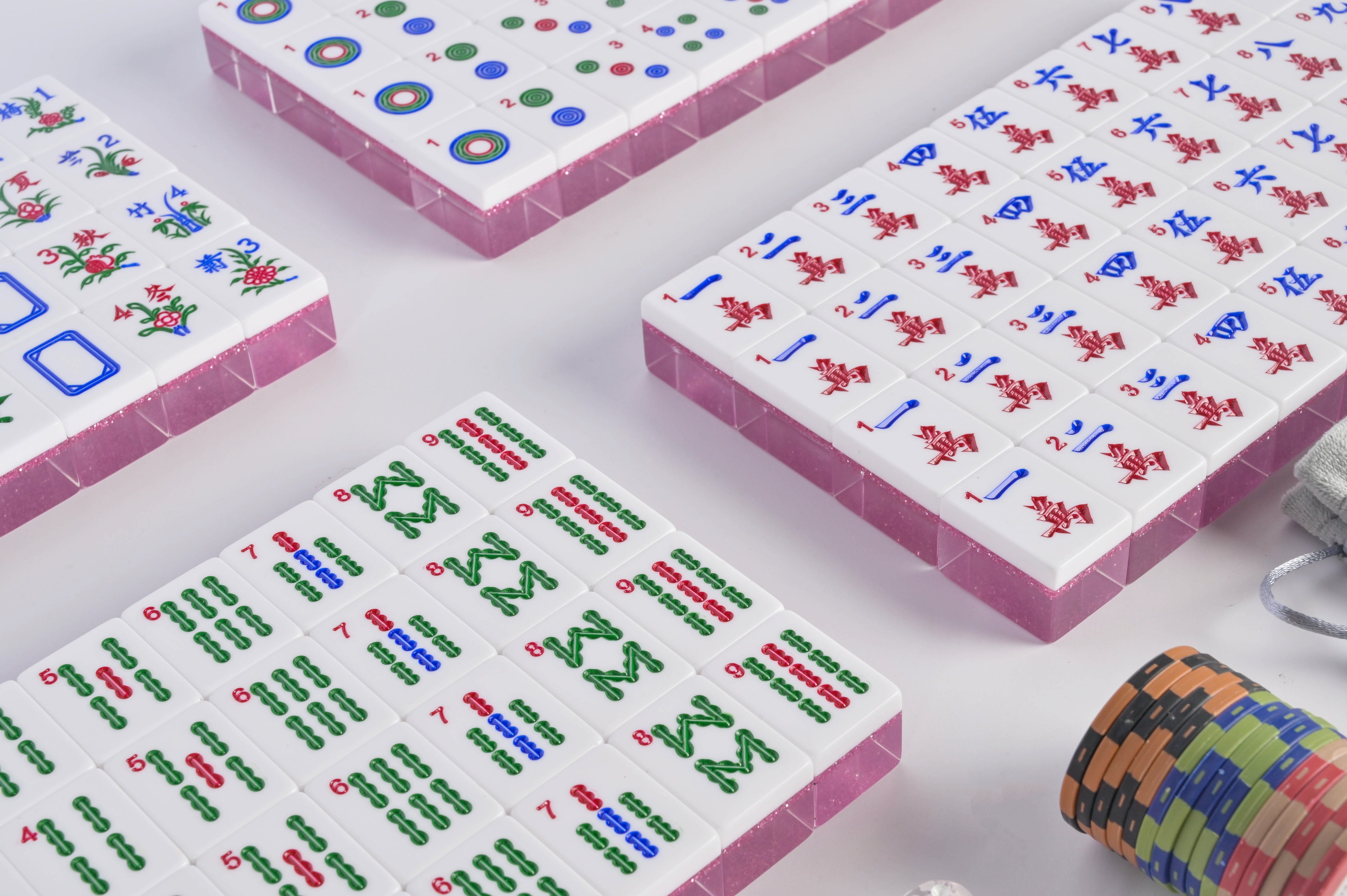Blush Sparkle Mahjong Set