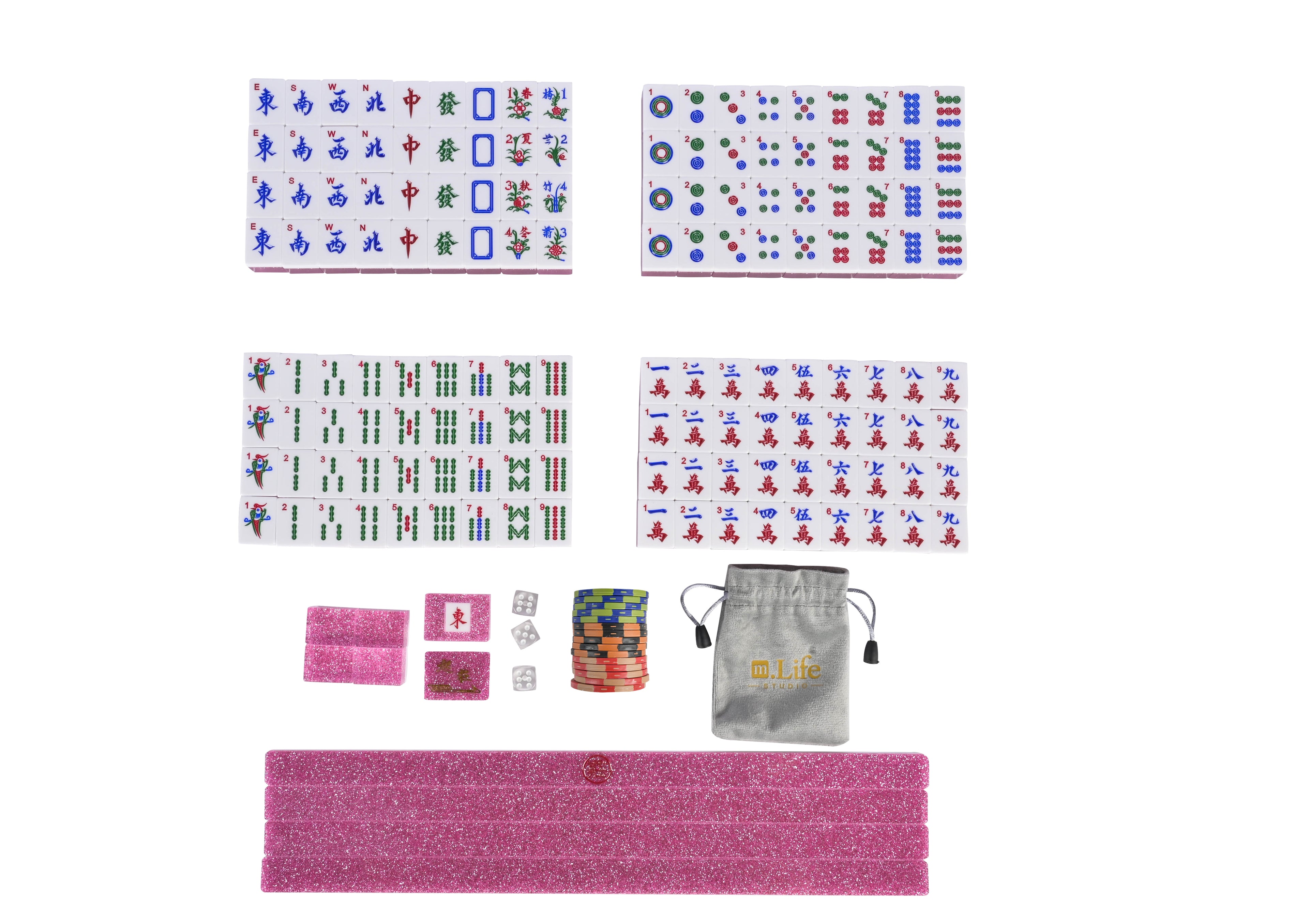 Blush Sparkle Mahjong Set