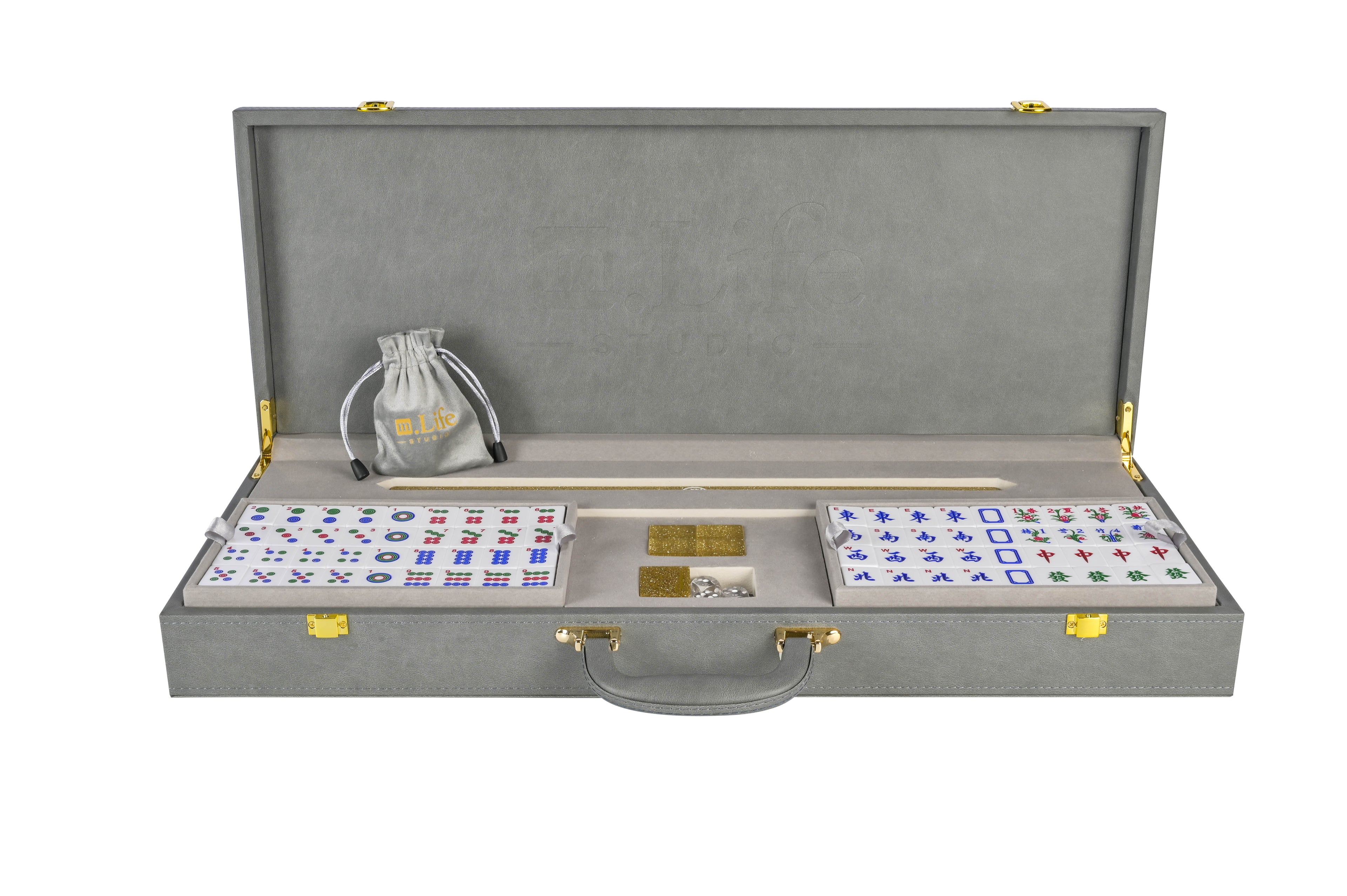 Gold Sparkle Mahjong Set