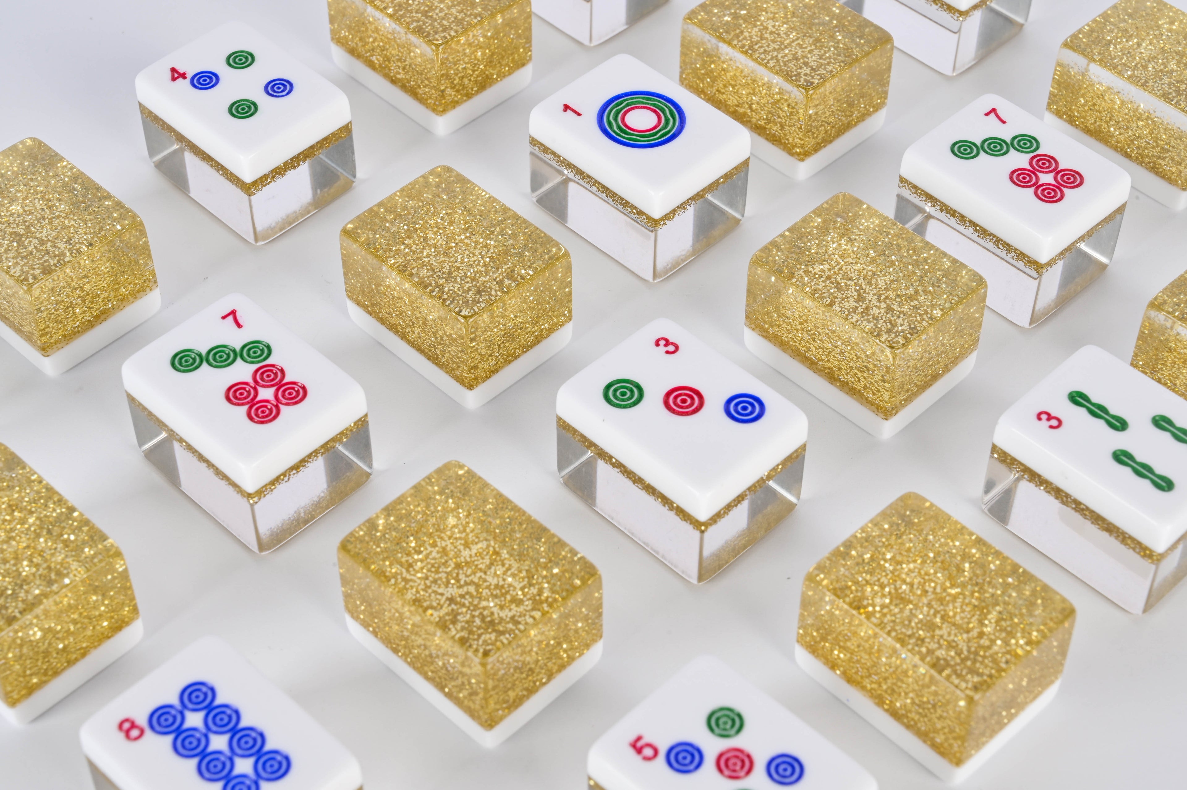 Gold Sparkle Mahjong Set