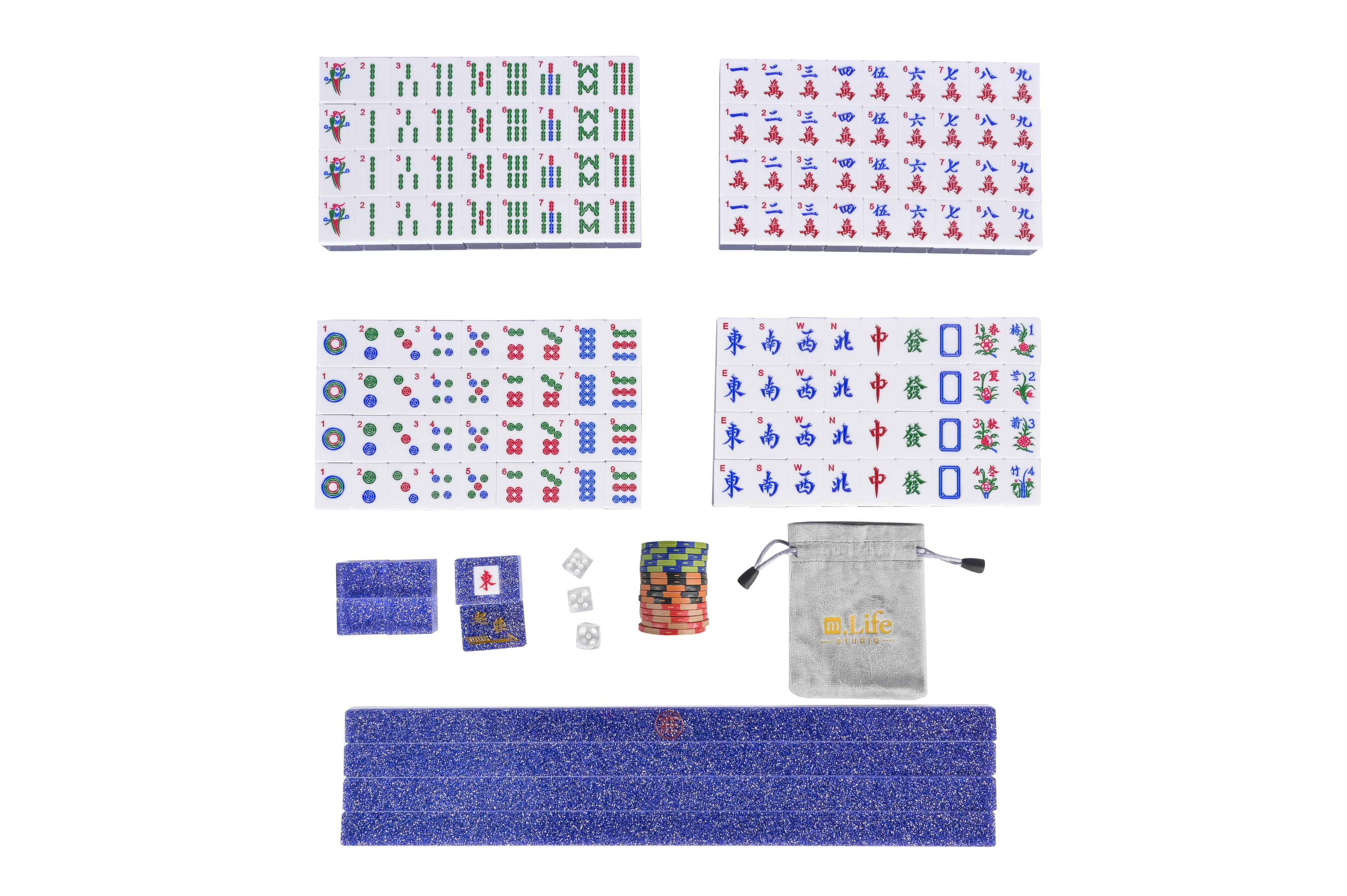 Sapphire Sparkle Mahjong Set