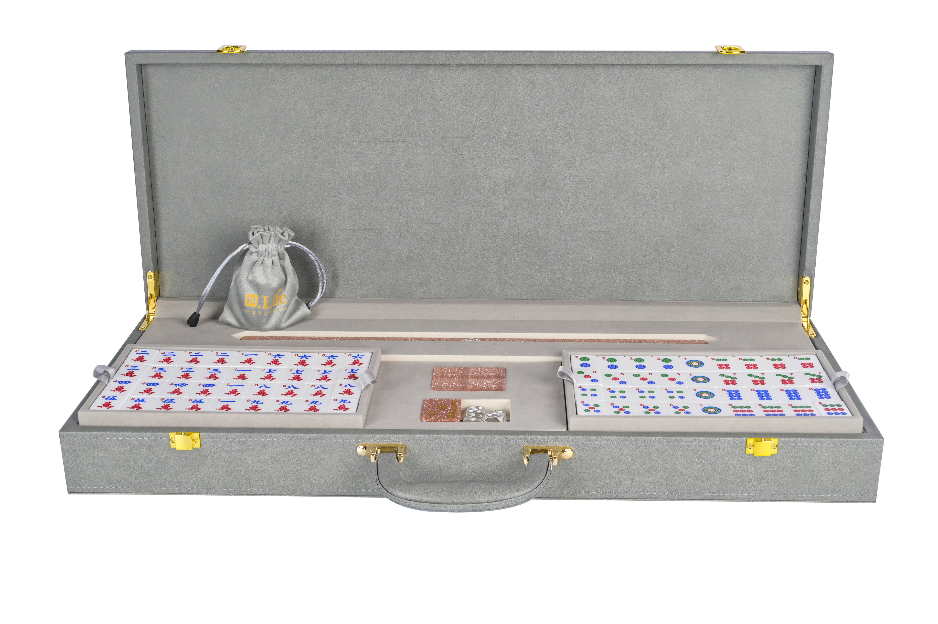 Rose Gold Sparkle Mahjong Set