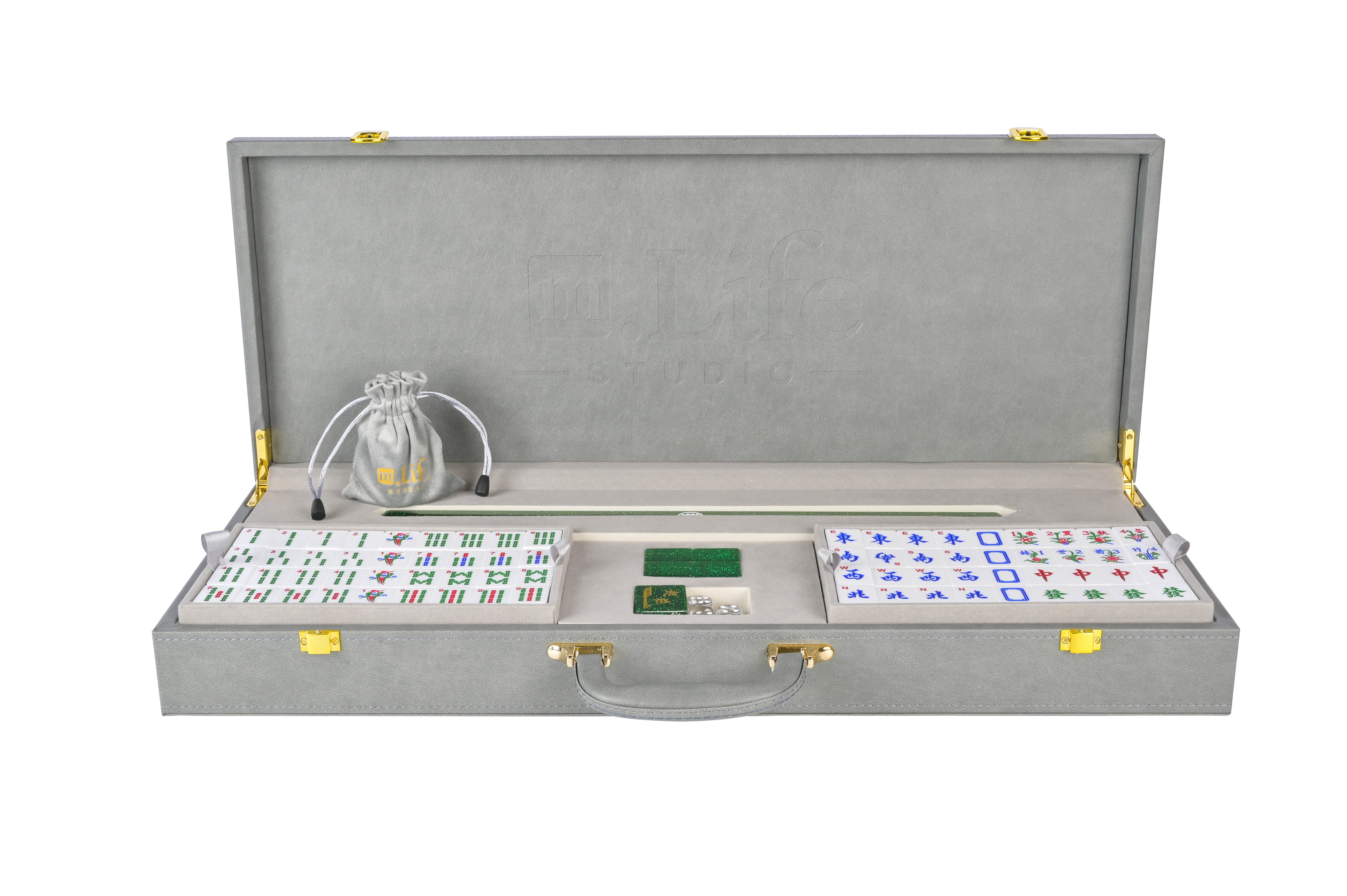 Emerald Sparkle Mahjong Set